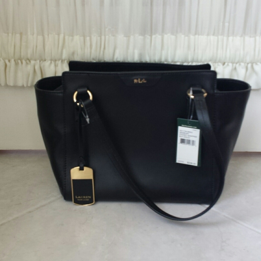 NWT Black Ralph Lauren Handbag